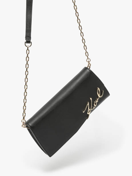 Cross Body Tas K Signature Leder Karl lagerfeld Zwart k signature A1W32068 ander zicht 2