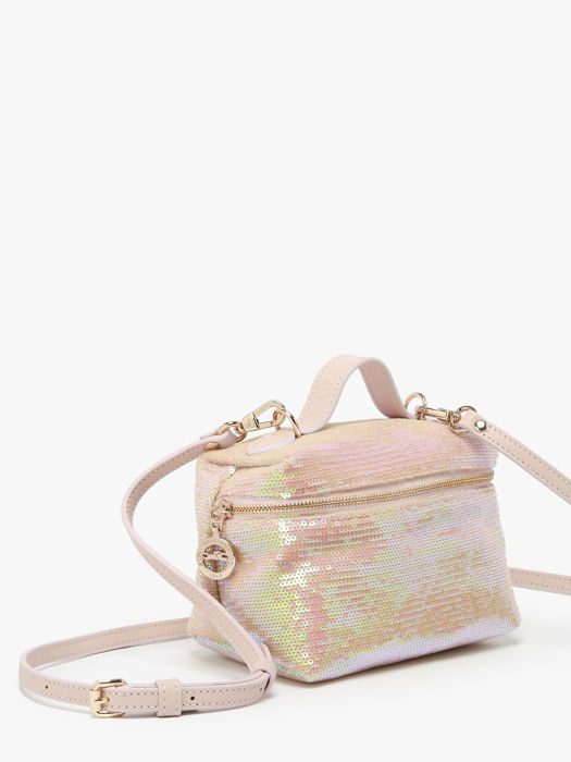 Longchamp Le pliage paillettes Cross bodytas Roze