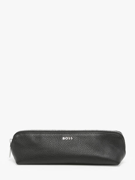 Pennenetui Leder Hugo boss Zwart grained HLX417A