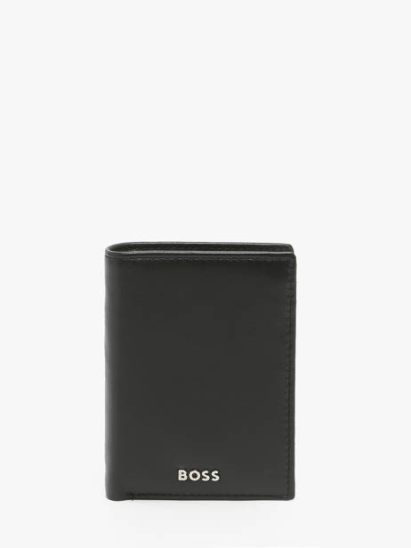 Portefeuille Met Portemonnee Leder Hugo boss Zwart smooth HLG403A