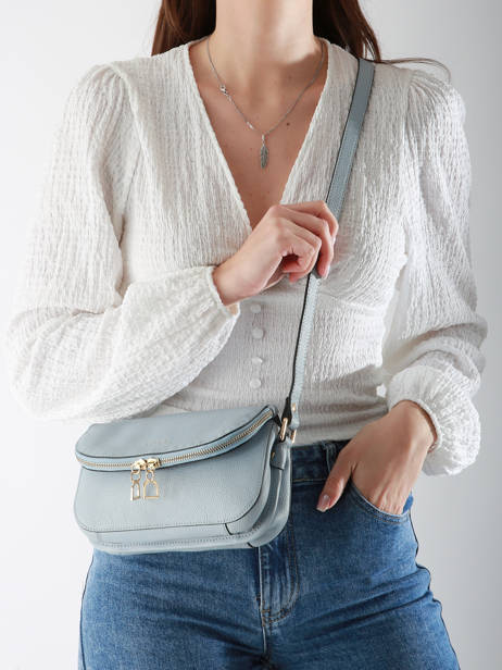 Cross Body Tas S Tradition Leder Etrier Blauw tradition ETRA059S ander zicht 1