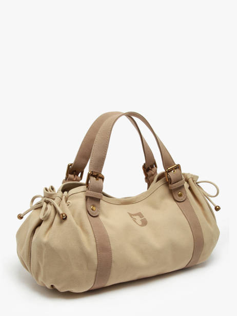 Schoudertas Canvas Katoen Gerard darel Beige canvas DBS01450 ander zicht 2