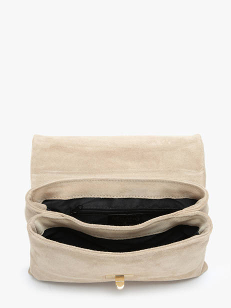 Cross Body Tas Velvet Caviar Leder Milano Beige velvet caviar VC24115 ander zicht 3