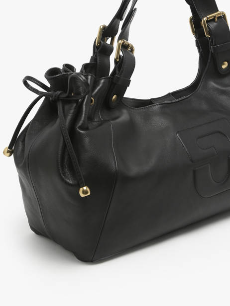 Schoudertas Chiara Leder Gerard darel Zwart chiara DBS84420 ander zicht 5