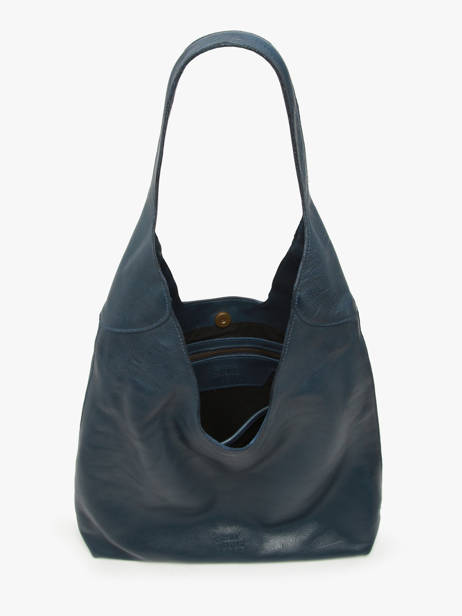 Schoudertas Cow Leder Basilic pepper Blauw cow BCOW2L ander zicht 3