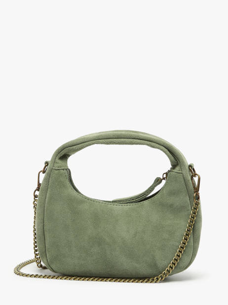 Cross Body Tas Velvet Leder Milano Groen velvet VE24113 ander zicht 4