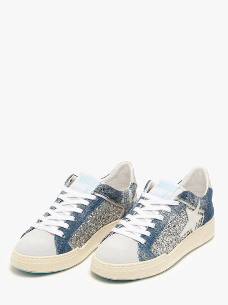 Sneakers Duck Uit Leder Semerdjian Blauw women DUCKB723 ander zicht 2