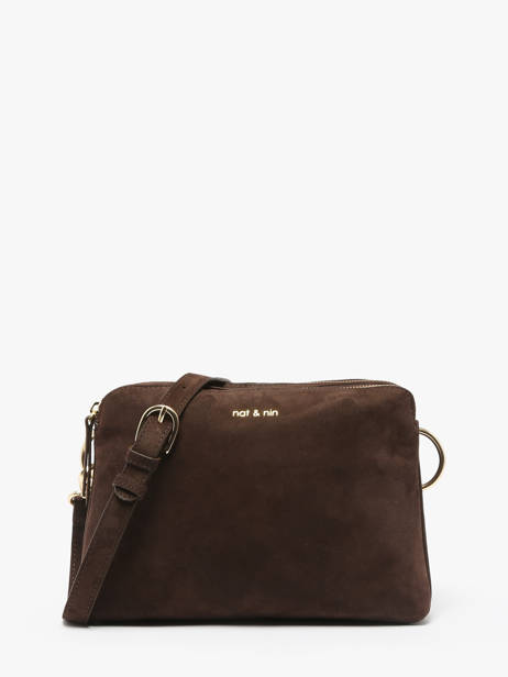Cross Body Tas Vintage Leder Nat et nin Bruin vintage NAEL