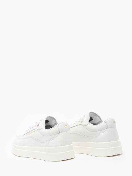 Sneakers Uit Leder Tommy hilfiger Wit women 8800YBS ander zicht 3