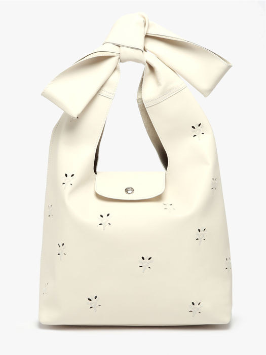 Longchamp Le pliage broderie anglaise Longchamp Wit
