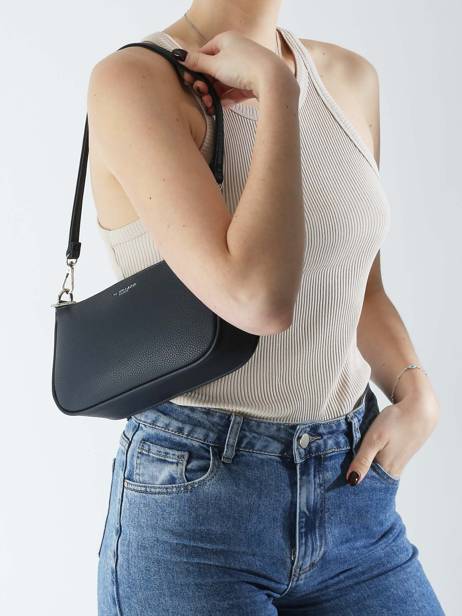 Schoudertas /cross Body Grained Miniprix Blauw grained F3699 ander zicht 1