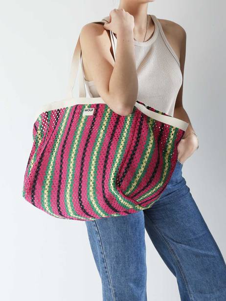 Handtas Crochet Wouf Veelkleurig crochet XLTO2511 ander zicht 1