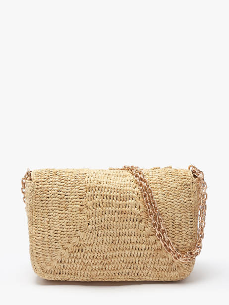 Crossbody Tas M Moyen Moon Raffia Fleuri Vanessa bruno Beige moon raphia 25V40533 ander zicht 4