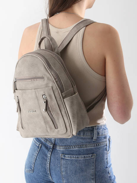 Rugzak Miniprix Beige basic P19 ander zicht 1