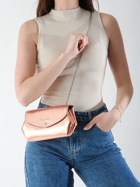 Crossbody Tas Le Gustave Leder Paul marius Roze vintage GUSTAVEP ander zicht 1