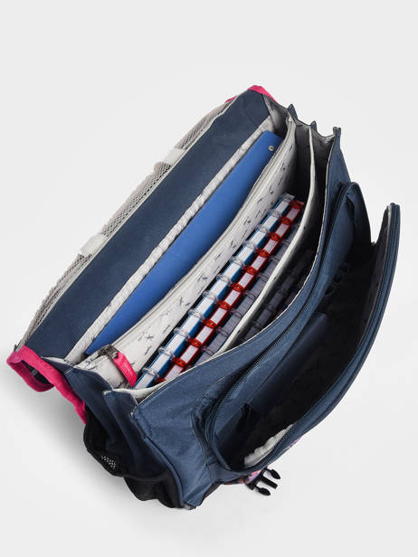 Boekentas 3 Compartimenten Cameleon Blauw actual PBBACA41 ander zicht 4