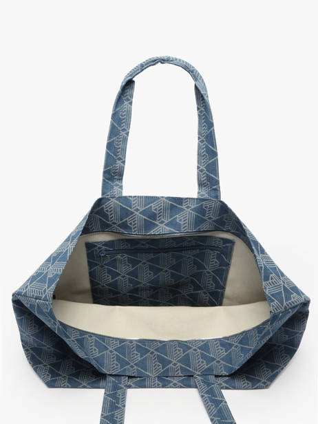 Schoudertas Heritage Jacquard Katoen Lacoste Blauw heritage jacquard NU4994PB ander zicht 3