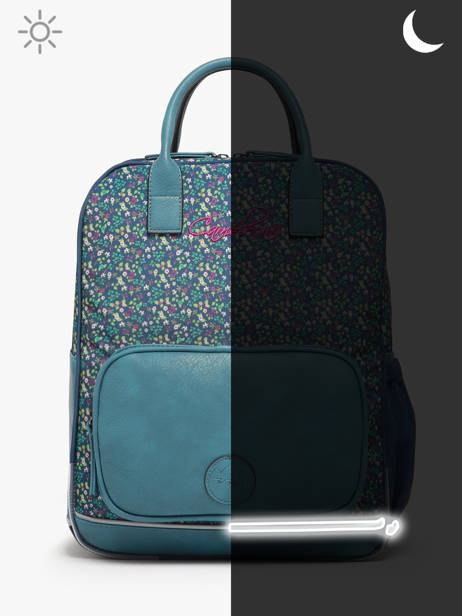 Rugzak 2 Compartimenten Cameleon Blauw vintage fantasy PBVGSD37 ander zicht 7
