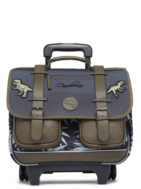 Boekentas Op Wieltjes 2 Compartimenten Cameleon Grijs vintage urban PBVBCR38 ander zicht 7