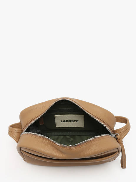 Cross Body Tas City Court Leder Lacoste Beige city court NF4506IE ander zicht 3