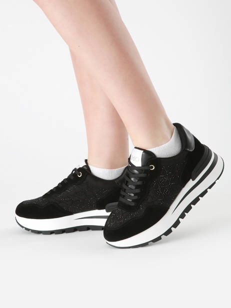 Sneakers Amazing 20 Uit Leder Liu jo Zwart women BA5043PX ander zicht 1