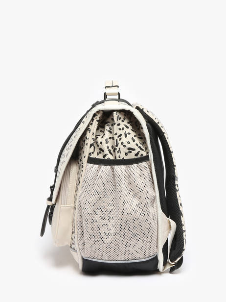 Boekentas 3 Compartimenten Cameleon Beige vintage north PBVWCA41 ander zicht 3