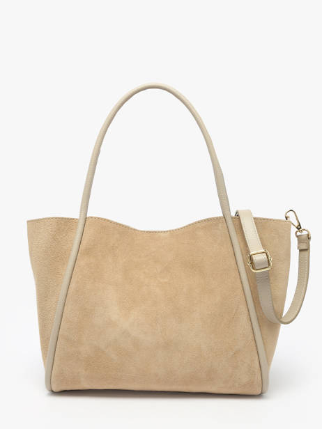 Cross Body Tas Velvet Caviar Leder Milano Beige velvet caviar VC24021 ander zicht 4