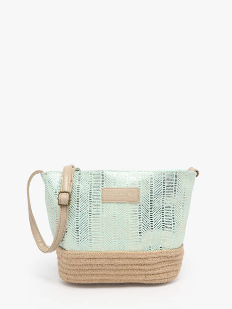 Cross Body Tas IrisÃ© Raffia Le voyage en panier Blauw guimauve PM289