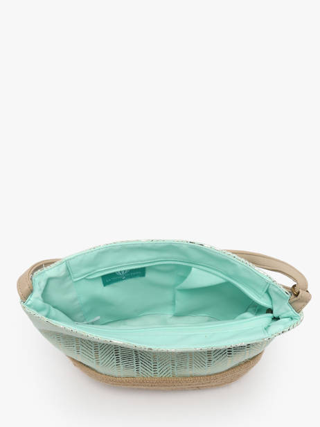 Cross Body Tas IrisÃ© Raffia Le voyage en panier Blauw guimauve PM289 ander zicht 3