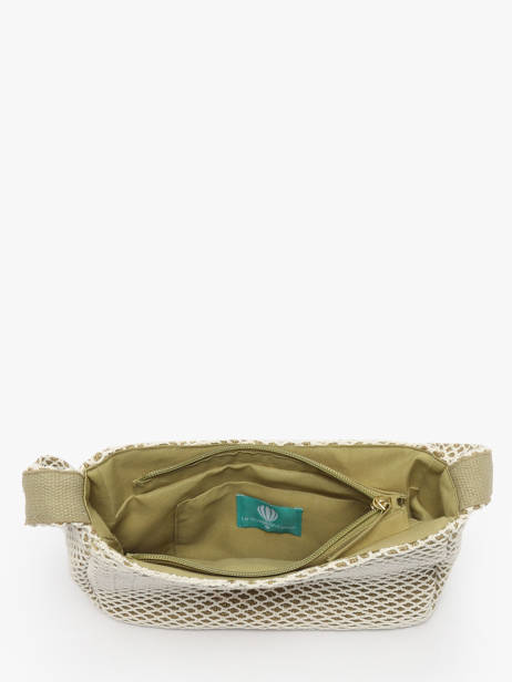 Cross Body Tas Estival Katoen Le voyage en panier Groen estival PM851 ander zicht 3