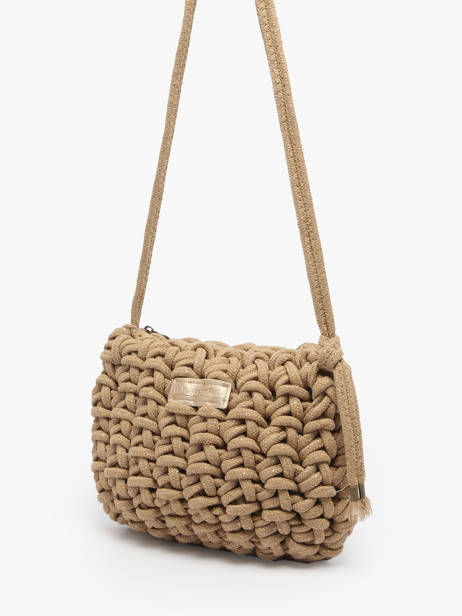 Cross Body Tas Crochet Le voyage en panier Beige crochet PM854 ander zicht 2