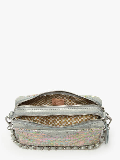 Cross Body Tas Vintage Leder Mila louise Zilver vintage 2367XSWX ander zicht 3