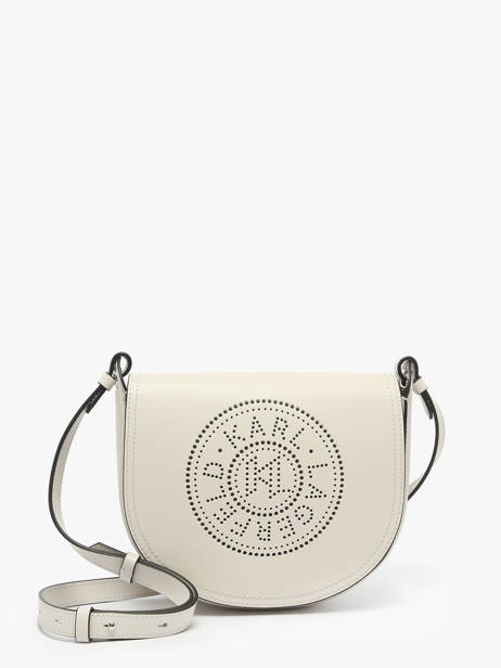 Cross Body Tas K Circle Leder Karl lagerfeld Beige k circle A1W30212