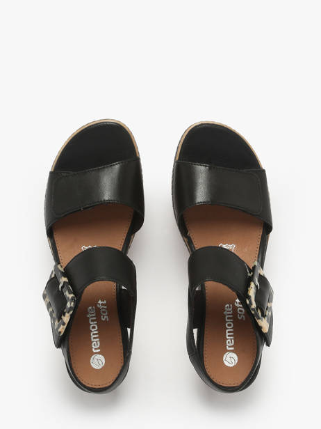 Sandalen Met Platformzool Uit Leder Remonte Zwart women - D2L53-00 ander zicht 3
