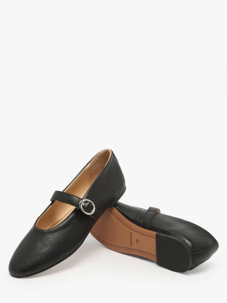 Ballerinas Met Riempjes Uit Leder Inuovo Zwart women C11003 ander zicht 2