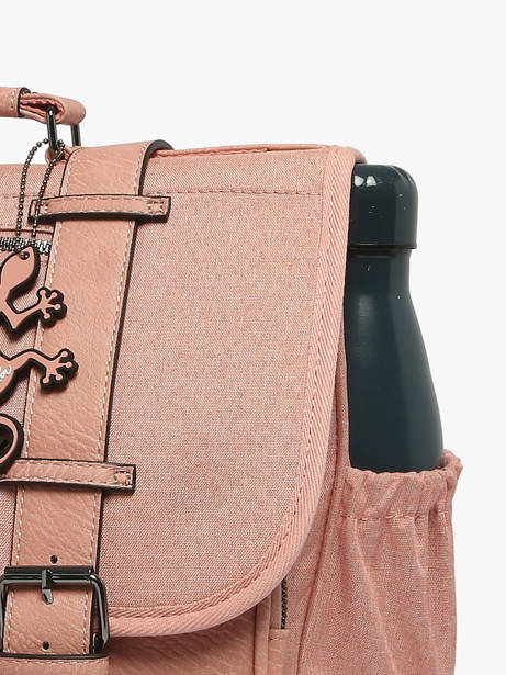 Boekentas 2 Compartimenten Cameleon Roze vintage color CA38 ander zicht 5