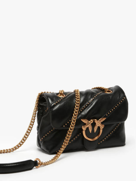 Cross Body Tas Love Bag Puff Leder Pinko Zwart love bag puff A26T ander zicht 2