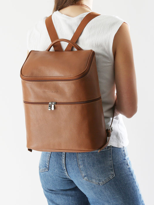 Longchamp Le foulonné Rugzak Bruin