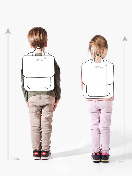 Rugzak 1 Compartiment Trixie Beige animals 97 ander zicht 1