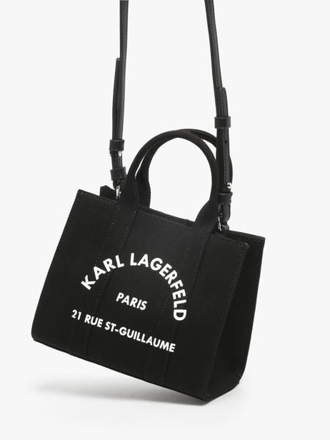 Cross Body Tas Rsg Katoen Karl lagerfeld Zwart rsg A1W50118 ander zicht 1