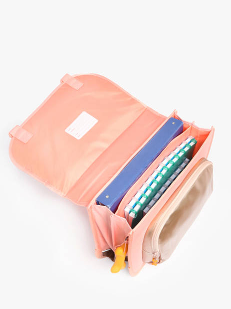 Boekentas 2 Compartimenten Stones and bones Roze girls G ander zicht 3