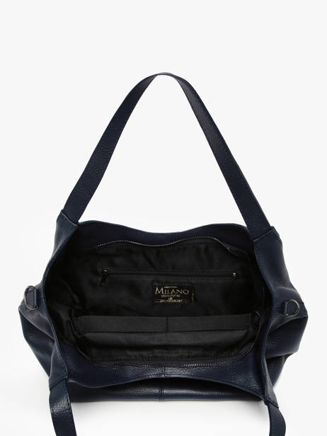 Schoudertas Caviar Leder Milano Blauw caviar CA25061 ander zicht 3