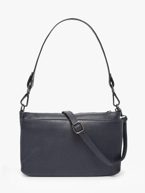 Cross Body Tas Caviar Leder Milano Blauw caviar CA25066 ander zicht 3