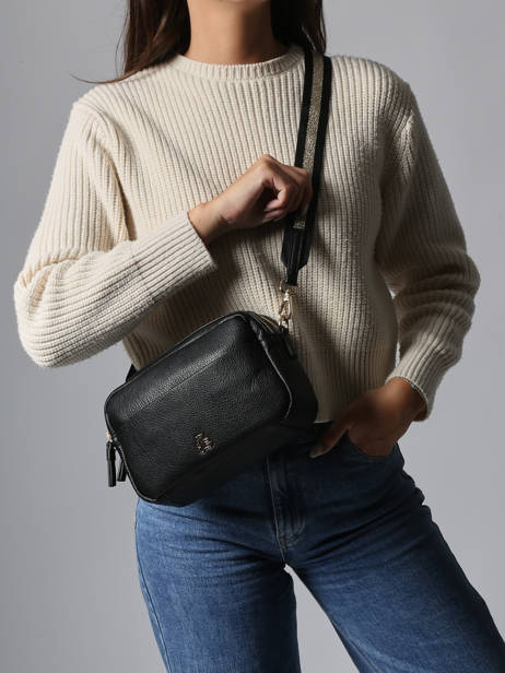 Cross Body Tas Soft Lulu castagnette Zwart soft YAHIA ander zicht 1