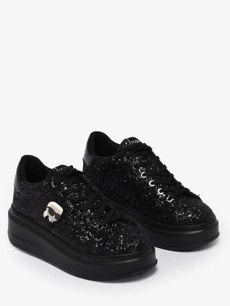 Sneakers Uit Leder Karl lagerfeld Zwart women KL63531N ander zicht 1