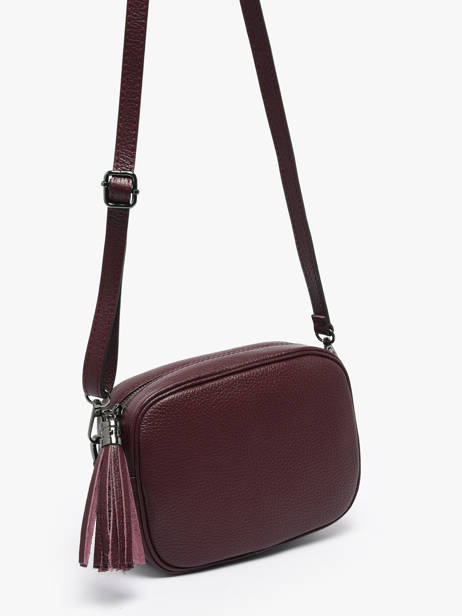 Cross Body Tas Caviar Leder Milano Rood caviar CA2006N ander zicht 2