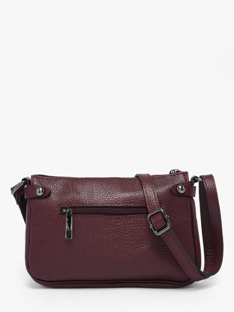 Cross Body Tas Caviar Leder Milano Rood caviar G1421N ander zicht 4