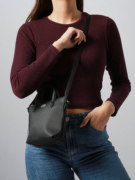 Cross Body Tas L.12.12 Concept Lacoste Zwart l.12.12 concept NF2609PK ander zicht 1