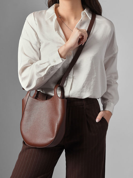 Longchamp Le foulonné Cross bodytas Bruin