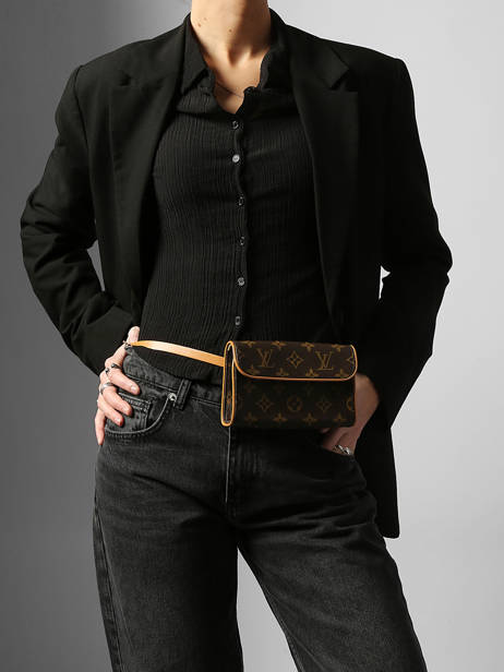 Preloved Louis Vuitton Heuptasje Florentine Monogram Brand connection Bruin louis vuitton AAX5645 ander zicht 1